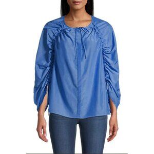 NWT Kobi Halperin Fatima Cinched-Sleeve Blouse Size XL